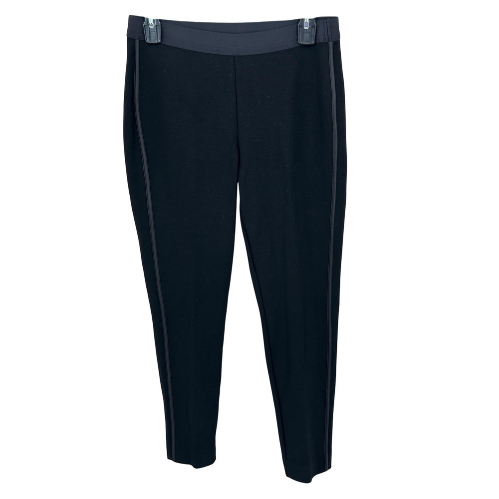 Eileen Fisher Pants Womens XS Black Ponte‎ Knit Skinny Ankle Pull On Stretch